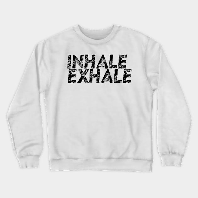 Inhale Exhale Yoga Crewneck Sweatshirt by Unelmoija